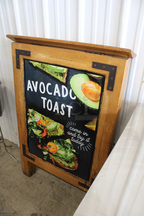 Wooden A Frame Sidewalk Sign. 29x6x45 - Image 2 of 4