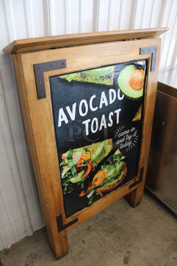 Wooden A Frame Sidewalk Sign. 29x6x45 - Image 3 of 4
