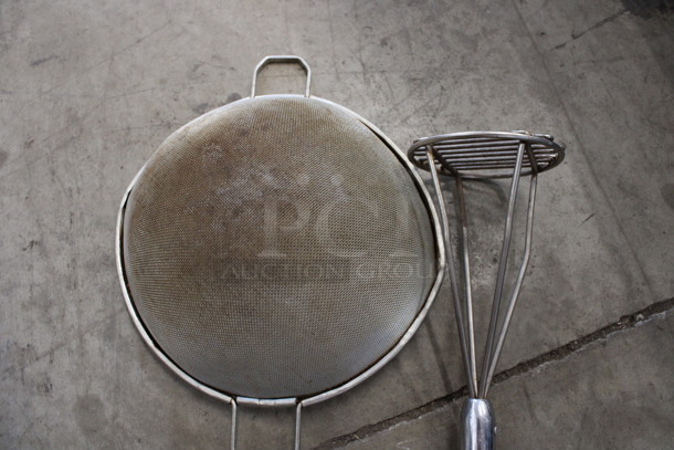 2 Various Items; Strainer and Masher. 23x10x4, 5x5x19. 2 Times Your Bid! - Image 2 of 3