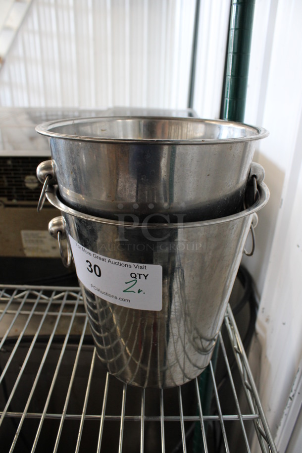 2 Various Metal Champagne Buckets. Includes 8.5x8.5x8. 2 Times Your Bid!