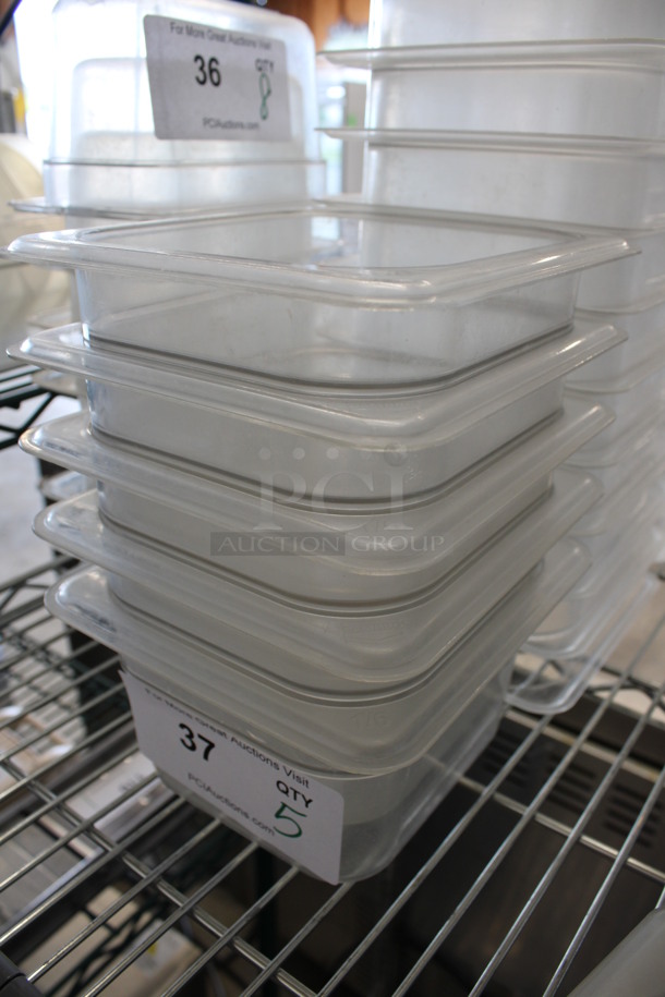 5 Cambro Clear Poly 1/6 Size Drop In Bins. 1/6x4. 5 Times Your Bid! - Image 2 of 5