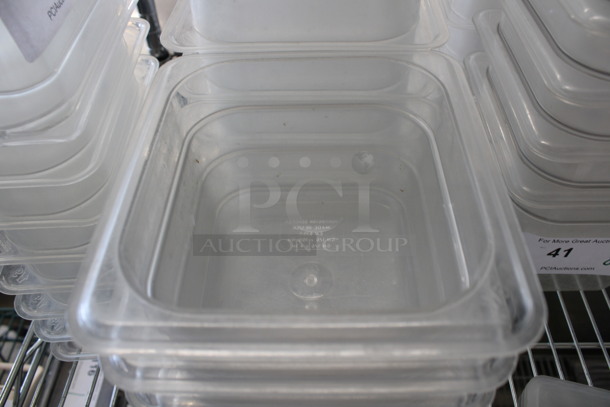 5 Cambro Clear Poly 1/6 Size Drop In Bins. 1/6x4. 5 Times Your Bid! - Image 4 of 5