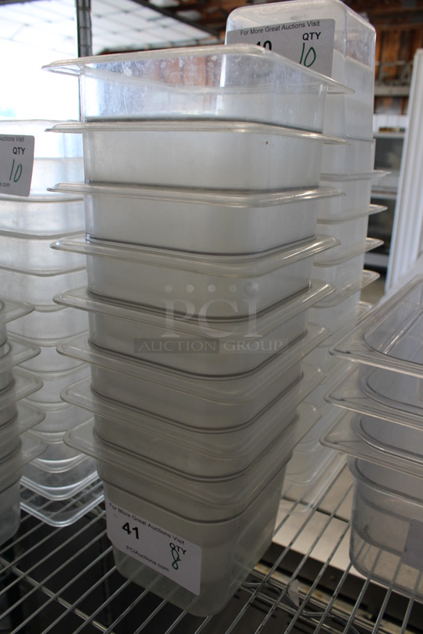 10 Cambro Clear Poly 1/6 Size Drop In Bins. 1/6x6. 10 Times Your Bid! - Image 2 of 3
