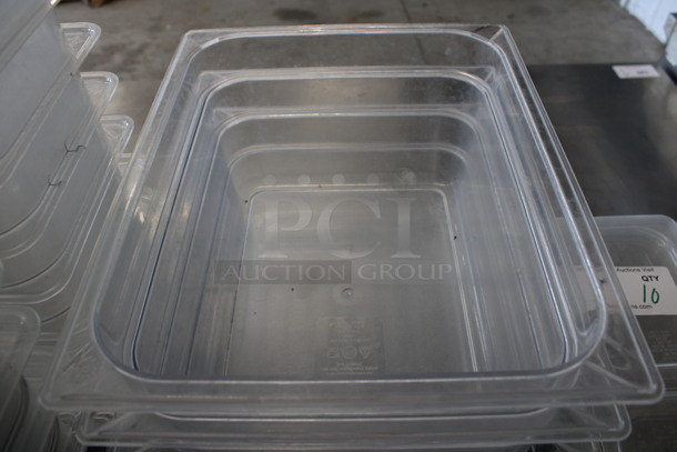 3 Carlisle Clear Poly 1/2 Size Drop In Bins. 1/2x6. 3 Times Your Bid! - Image 2 of 4
