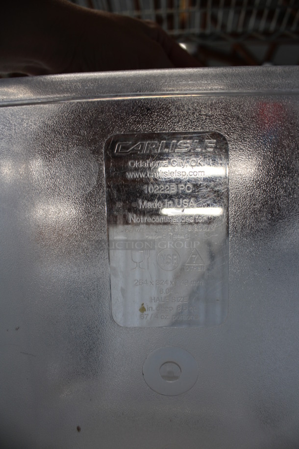 3 Carlisle Clear Poly 1/2 Size Drop In Bins. 1/2x6. 3 Times Your Bid! - Image 4 of 4