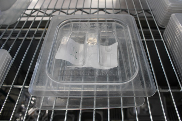 2 Clear Poly 1/6 Size Drop In Bin Lids. 2 Times Your Bid!