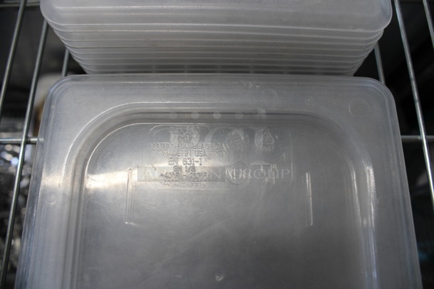 9 Cambro Clear Poly 1/6 Size Drop In Bin Lids. 9 Times Your Bid! - Image 3 of 3