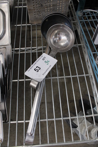 3 Various Metal Ladles. Includes 14". 3 Times Your Bid!