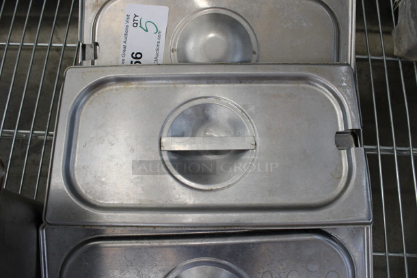 5 Stainless Steel 1/3 Size Drop In Bin Lids. 5 Times Your Bid! - Image 1 of 2