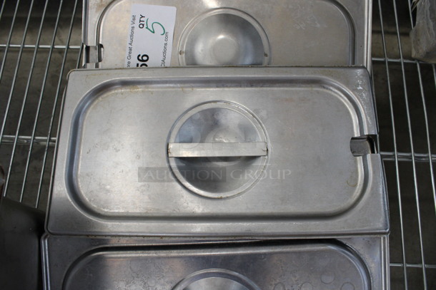 5 Stainless Steel 1/3 Size Drop In Bin Lids. 5 Times Your Bid!