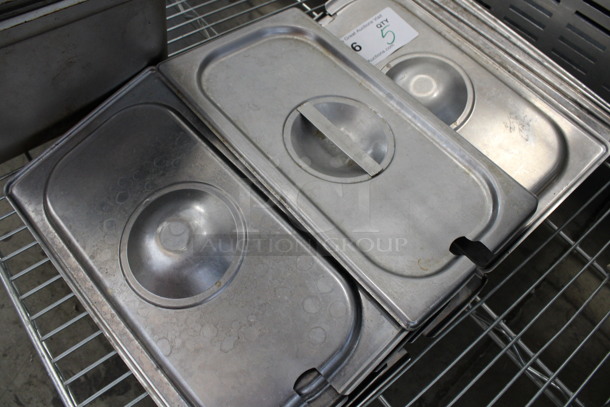5 Stainless Steel 1/3 Size Drop In Bin Lids. 5 Times Your Bid! - Image 2 of 2