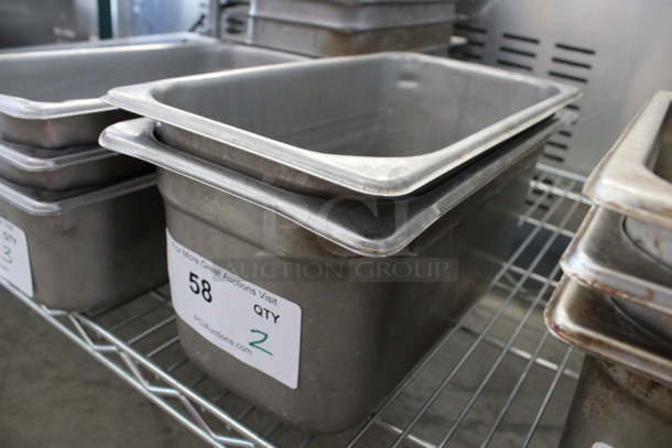 2 Stainless Steel 1/3 Size Drop In Bins. 1/3x6. 2 Times Your Bid! - Image 3 of 3