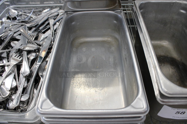 10 Stainless Steel 1/3 Size Drop In Bins. 1/3x4. 10 Times Your Bid! - Image 2 of 3