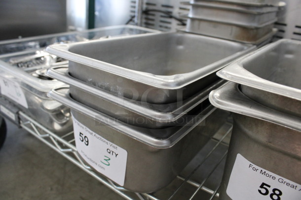 10 Stainless Steel 1/3 Size Drop In Bins. 1/3x4. 10 Times Your Bid! - Image 3 of 3