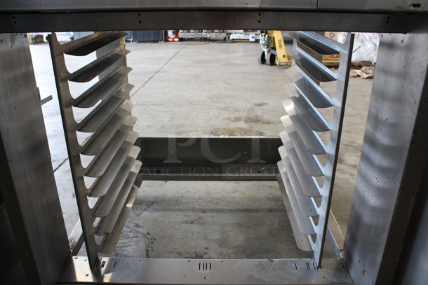 MARVELOUS! Wieshu Model X3002-A-ACBCDZZZ Stainless Steel Commercial Floor Style Electric Powered Oven w/ Lower Pan Rack on Commercial Casters. 208 Volts, 3 Phase. 37x35x62 - Image 8 of 9
