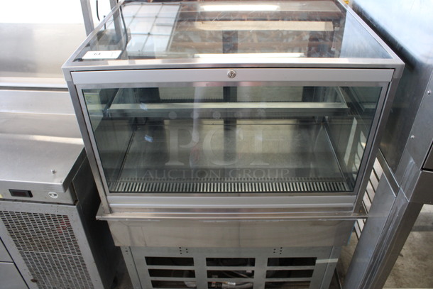 Stainless Steel Commercial Floor Style Deli Display Case Merchandiser w/ 2 Sliding Doors. 36x27x47. Tested and Powers On But Does Not Get Cold - Image 1 of 8