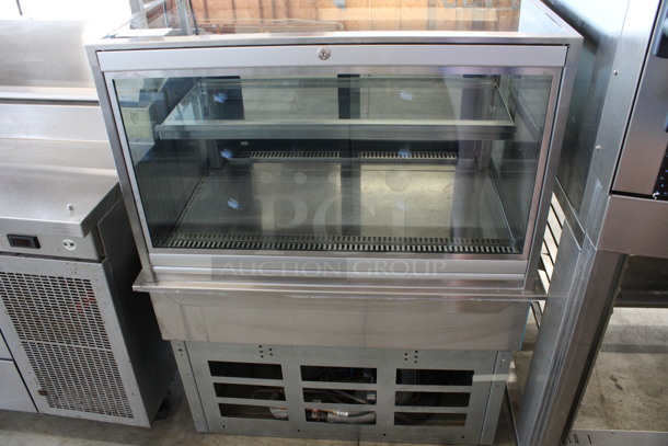 Stainless Steel Commercial Floor Style Deli Display Case Merchandiser w/ 2 Sliding Doors. 36x27x47. Tested and Powers On But Does Not Get Cold - Image 2 of 8