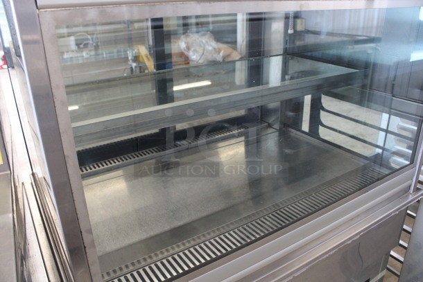 Stainless Steel Commercial Floor Style Deli Display Case Merchandiser w/ 2 Sliding Doors. 36x27x47. Tested and Powers On But Does Not Get Cold - Image 5 of 8