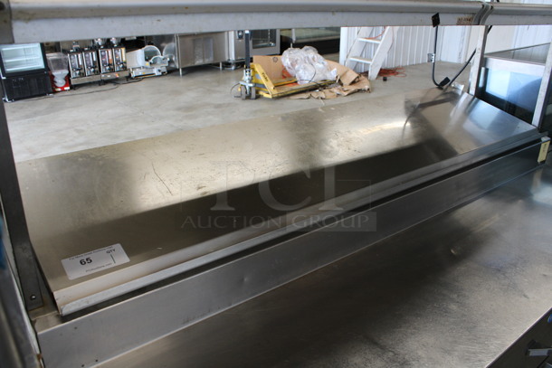 WOW! Randell Stainless Steel Commercial Pizza Prep Table w/ Lid, 6 Drawers, 2 Check Order Holding Rods and Double Over Shelf on Commercial Casters. 125 Volts, 1 Phase. 68x34x75. Tested and Working! - Image 4 of 8