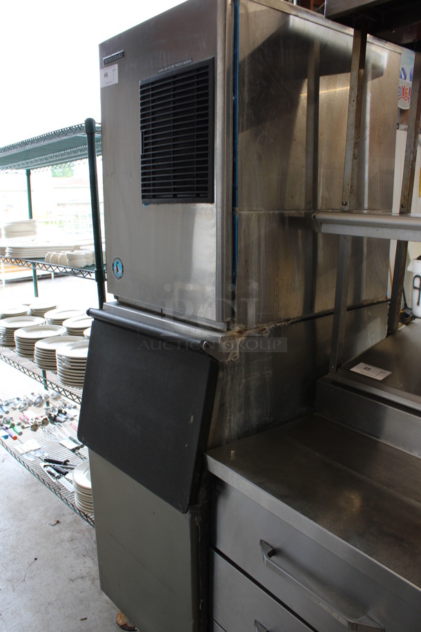Hoshizaki Model KM-320MAH Stainless Steel Commercial Air Cooled Ice Machine Head on Hoshizaki Model B-300PF Stainless Steel Commercial Bin. 115-120 Volts, 1 Phase. 22x34x77 - Image 7 of 10