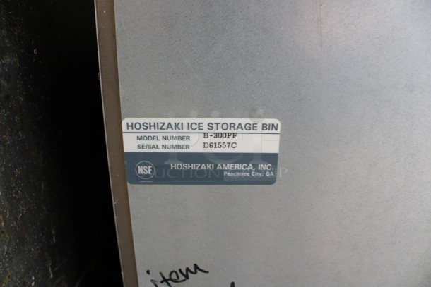 Hoshizaki Model KM-320MAH Stainless Steel Commercial Air Cooled Ice Machine Head on Hoshizaki Model B-300PF Stainless Steel Commercial Bin. 115-120 Volts, 1 Phase. 22x34x77 - Image 9 of 10