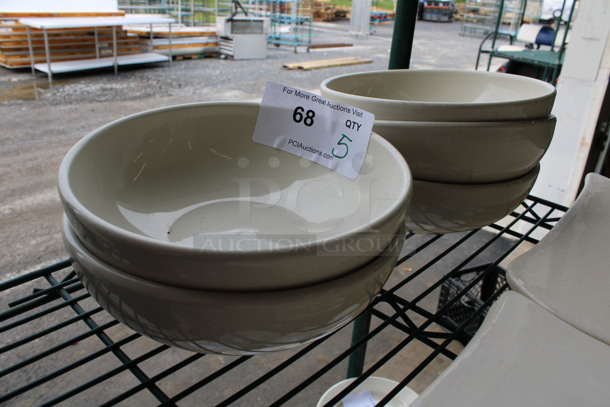 5 White Ceramic Bowls. 8.5x8.5x3. 5 Times Your Bid! - Image 2 of 3