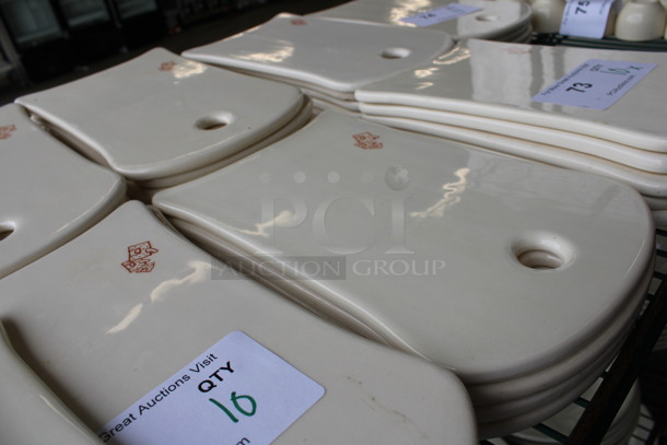 10 White Ceramic Trays. 10.5x6.5x0.5. 10 Times Your Bid! - Image 2 of 4