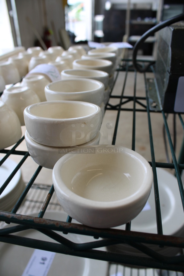 16 White Ceramic Sauce Bowls. 2.5x2.5x1. 16 Times Your Bid!