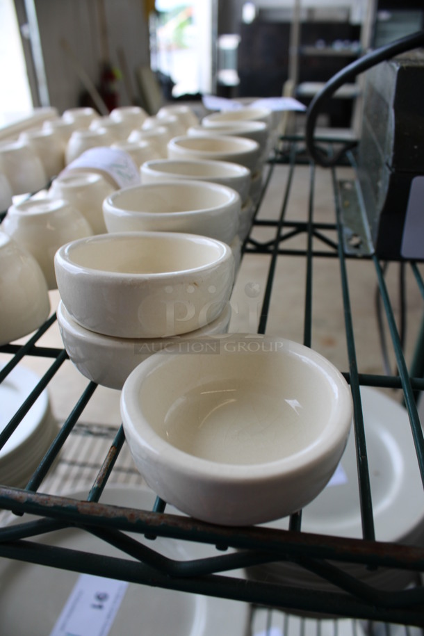16 White Ceramic Sauce Bowls. 2.5x2.5x1. 16 Times Your Bid! - Image 1 of 3