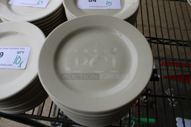10 White Ceramic Plates. 7x7x1. 10 Times Your Bid! - Image 2 of 3