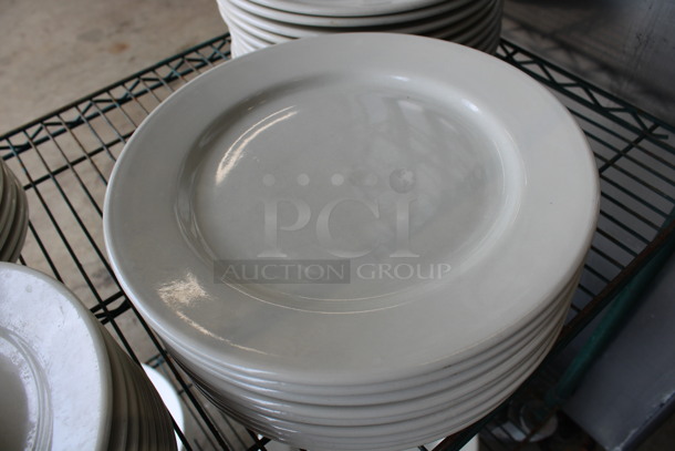 10 White Ceramic Plates. 12x12x1. 10 Times Your Bid! - Image 2 of 3