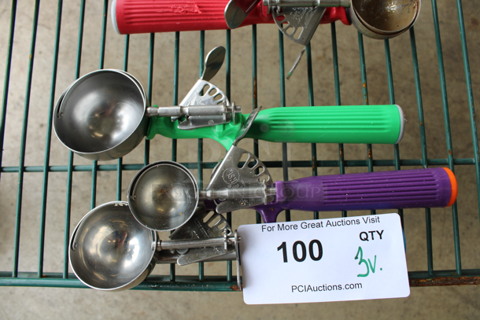 3 Various Metal Scoopers. Includes 9". 3 Times Your Bid!