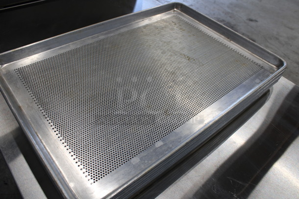 6 Metal Full Size Perforated Baking Pans. 18x26x1. 6 Times Your Bid! - Image 2 of 3