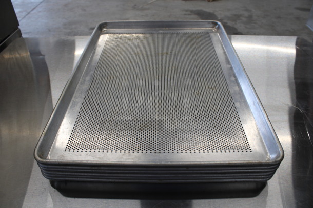 6 Metal Full Size Perforated Baking Pans. 18x26x1. 6 Times Your Bid! - Image 3 of 3