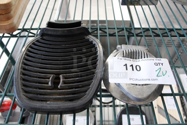 2 Various Items; Metal Hard Boiled Egg Slicer and Black Poly Drip Tray. 5x5x1.5, 6x7x1. 2 Times Your Bid!