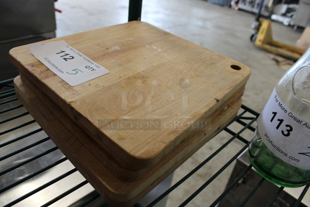 5 Wooden Cutting Boards. 9.5x9.5x0.5. 5 Times Your Bid! - Image 2 of 4