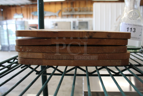5 Wooden Cutting Boards. 9.5x9.5x0.5. 5 Times Your Bid! - Image 4 of 4
