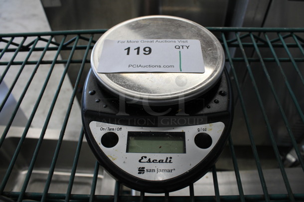 San Jamar Model SCDGP11BK Escali Poly Countertop Food Portioning Scale. 6.5x8x1.5. Tested and Working!