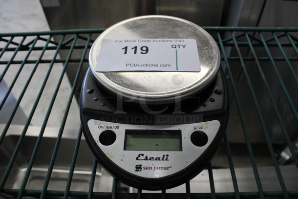 San Jamar Model SCDGP11BK Escali Poly Countertop Food Portioning Scale. 6.5x8x1.5. Tested and Working! - Image 1 of 5