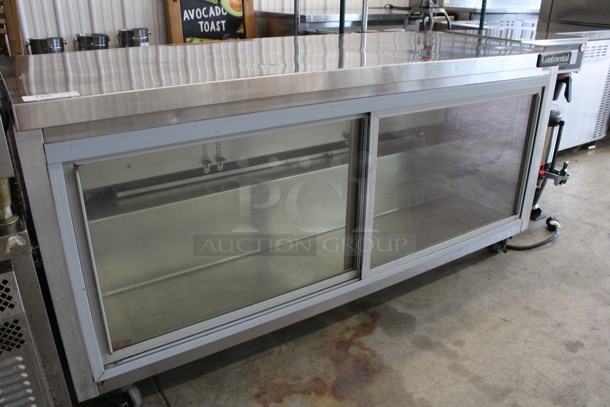 Continental Model SW72-SGD Stainless Steel Commercial 2 Door Undercounter Cooler on Commercial Casters. 115 Volts, 1 Phase. 72x30x35.5. Tested and Working! - Image 3 of 6