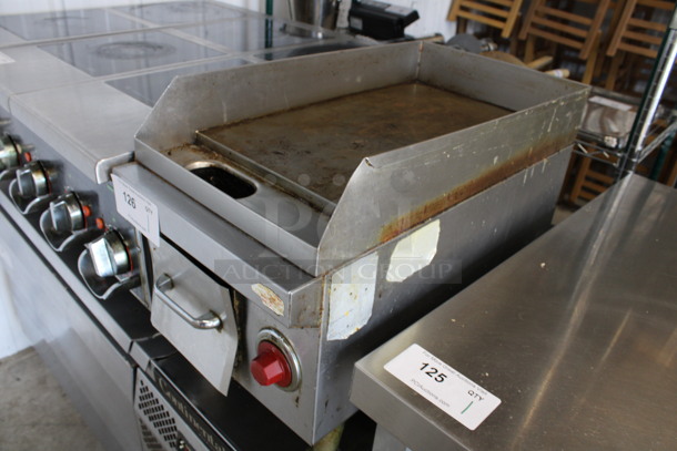 Stainless Steel Commercial Countertop Electric Powered Flat Top Griddle. 208-240 Volts, 1 Phase. 12x23x16 - Image 2 of 6