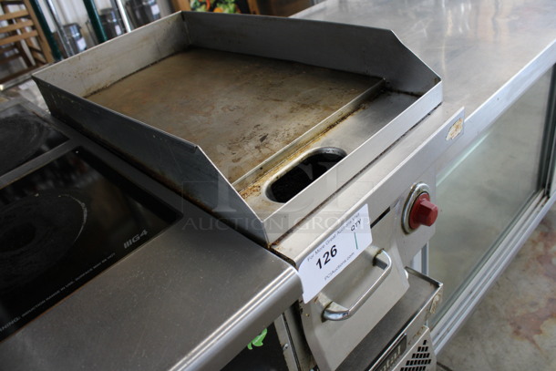 Stainless Steel Commercial Countertop Electric Powered Flat Top Griddle. 208-240 Volts, 1 Phase. 12x23x16 - Image 3 of 6
