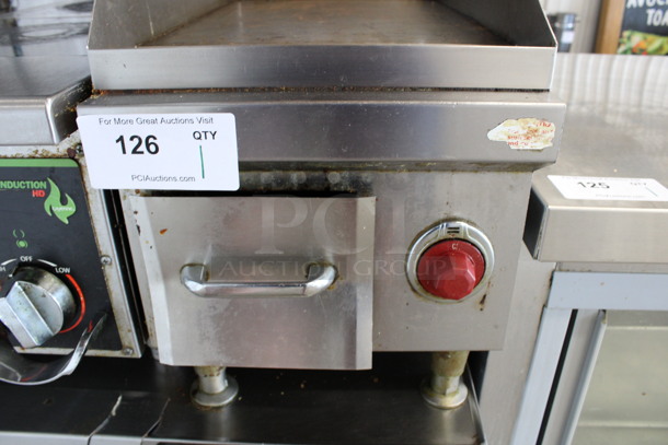 Stainless Steel Commercial Countertop Electric Powered Flat Top Griddle. 208-240 Volts, 1 Phase. 12x23x16 - Image 5 of 6