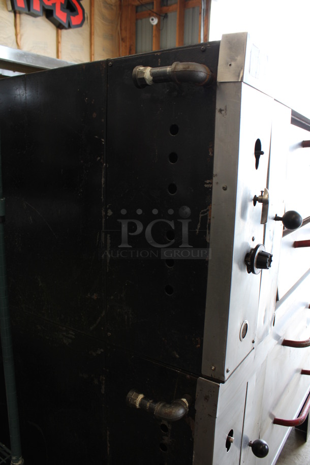 2 AWESOME! Attias Stainless Steel Commercial Natural Gas Powered Single Deck Pizza Ovens on Metal Legs. 55x42x67.5. 2 Times Your Bid! - Image 9 of 9