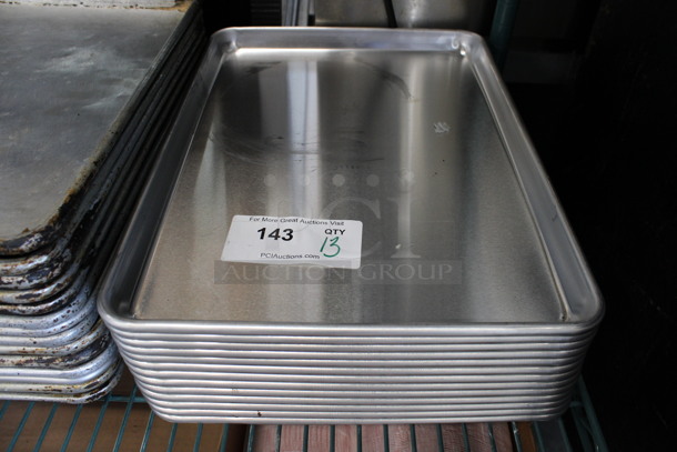 13 Metal Half Size Baking Pans. 13x18x1. 13 Times Your Bid!