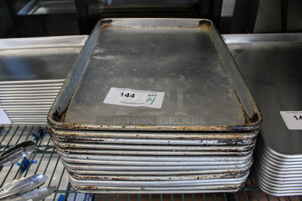 14 Metal Half Size Baking Pans. 13x18x1. 14 Times Your Bid!