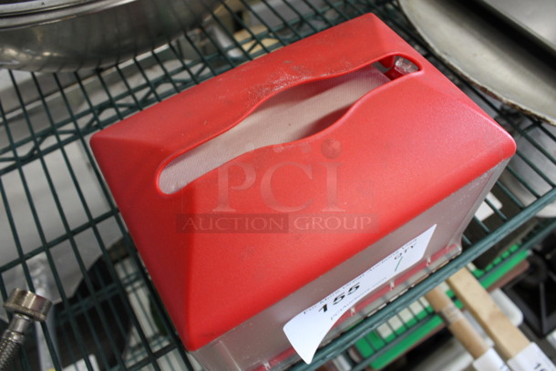 Tork Xpress Clear and Red Poly Napkin Dispenser. 8x6x6 - Image 3 of 3