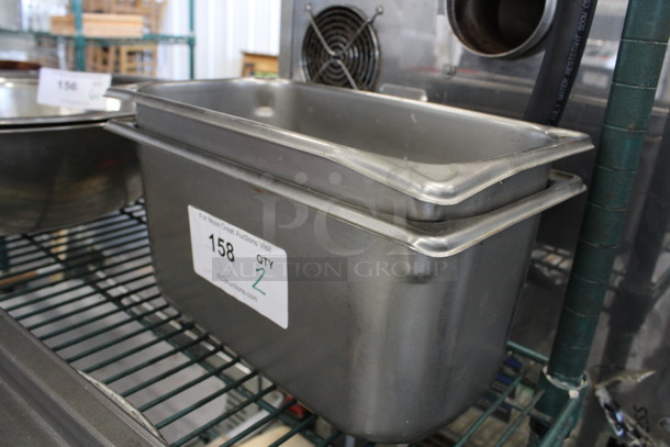 2 Stainless Steel 1/3 Size Drop In Bins. 1/3x6. 2 Times Your Bid! - Image 3 of 3