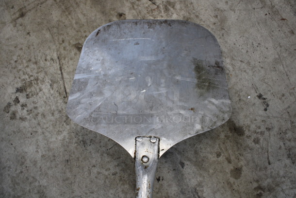 Metal Pizza Peel w/ Wooden Handle. 12x35x1 - Image 3 of 3