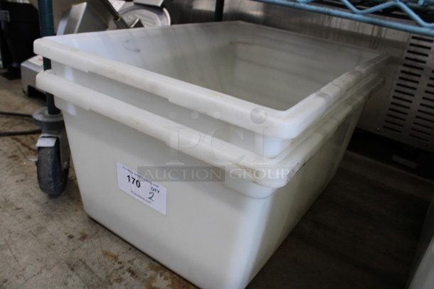 2 White Poly Bins. 18x26x12. 2 Times Your Bid! - Image 2 of 3